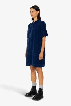 A-Line Zip Dress - Washed Ink