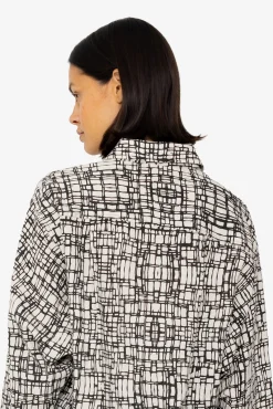 Archive Shirt - Black Ecru Maze Print