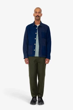 Assembly Jacket - Indigo Waffle Patchwork