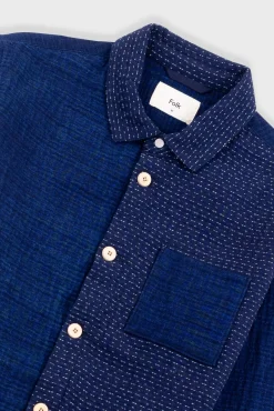 Assembly Jacket - Indigo Waffle Patchwork