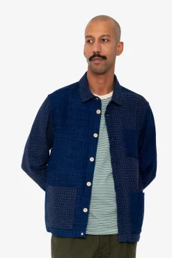Assembly Jacket - Indigo Waffle Patchwork