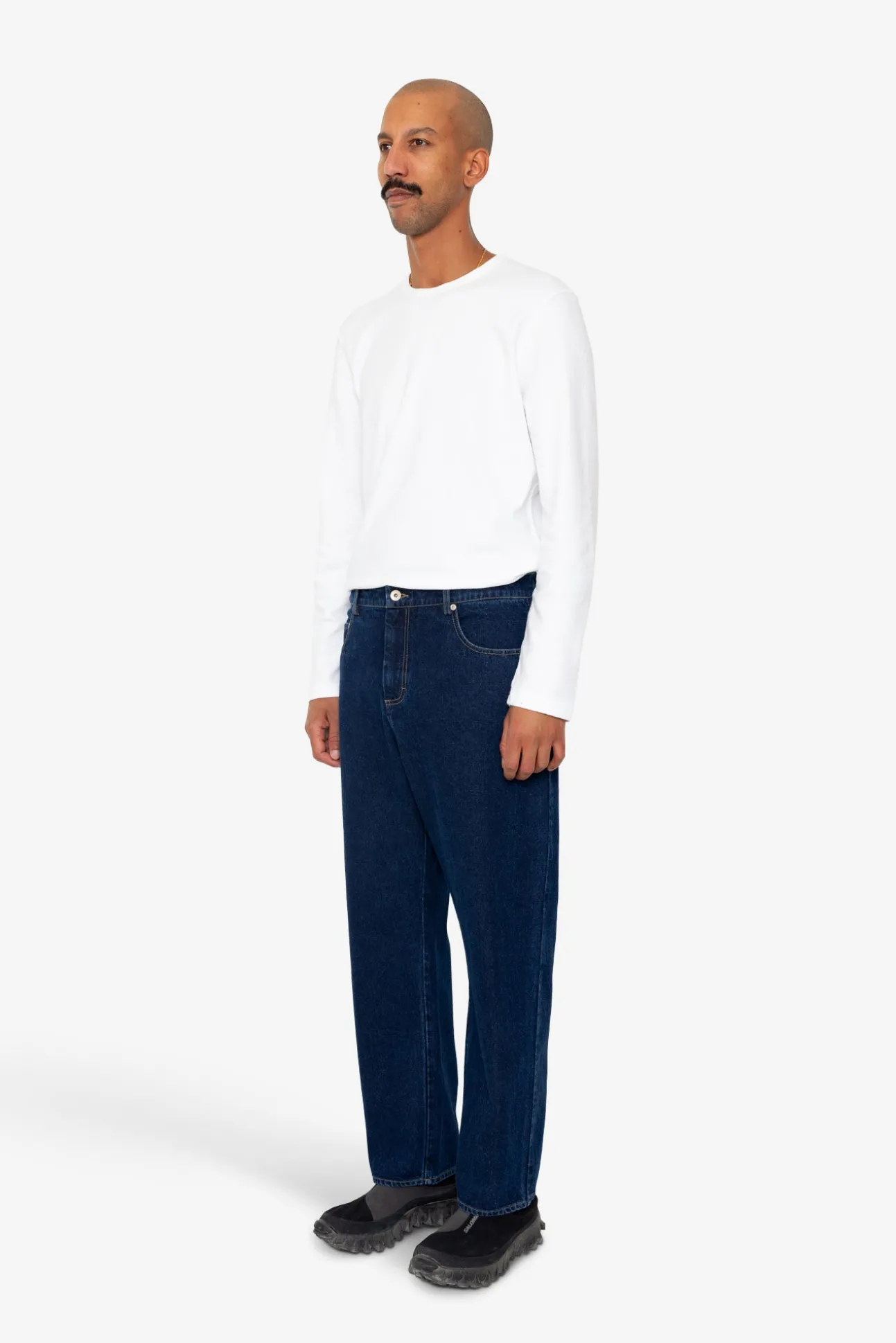 Barrel Leg Trouser - Deep Denim