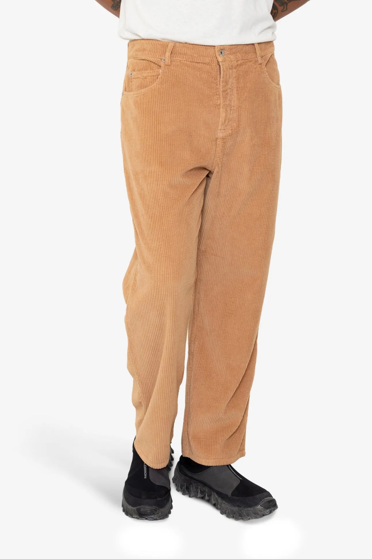 Barrel Leg Trouser - Mink Chunky Cord