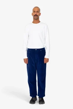 Barrel Leg Trouser - Rich Navy Chunky Cord