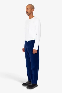 Barrel Leg Trouser - Rich Navy Chunky Cord