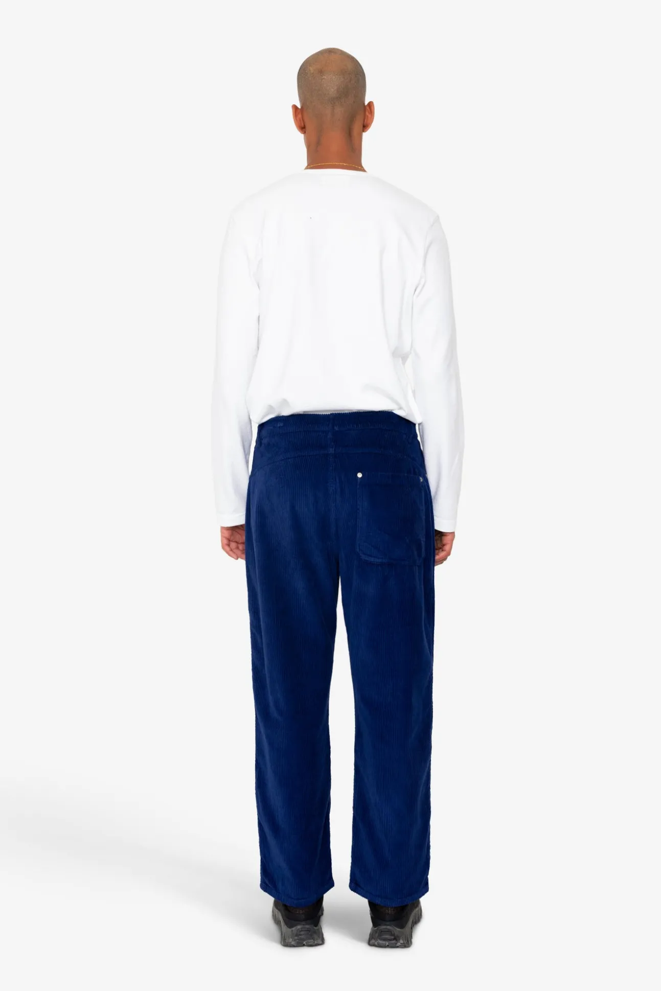 Barrel Leg Trouser - Rich Navy Chunky Cord