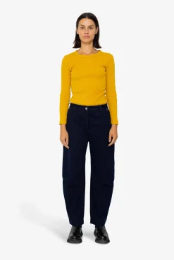 Barrel Trousers - Deep Indigo Slub