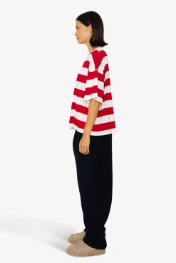 Boyfriend T-Shirt - Carnation Stripe