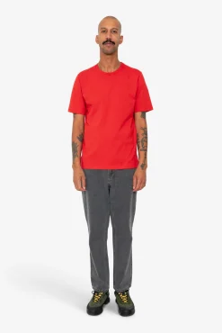 Contrast Sleeve T-Shirt - Crimson