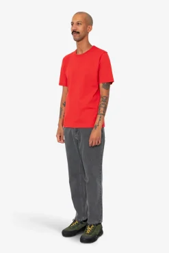 Contrast Sleeve T-Shirt - Crimson