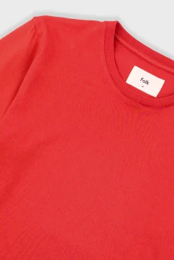 Contrast Sleeve T-Shirt - Crimson