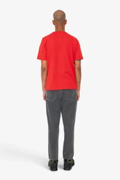 Contrast Sleeve T-Shirt - Crimson