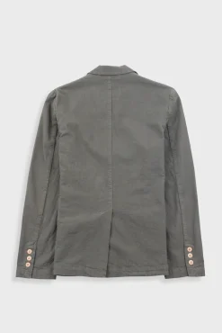 Cotton Linen Blazer - Dark Sage