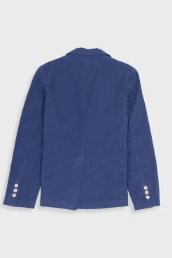 Cotton Linen Blazer - Deep Blue