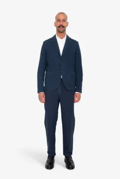 Cotton Linen Blazer - Navy