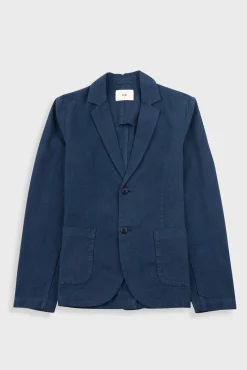 Cotton Linen Blazer - Navy