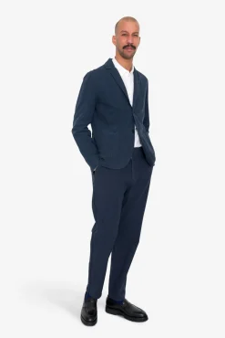 Cotton Linen Blazer - Navy