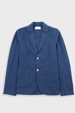Cotton Linen Blazer - Soft Navy