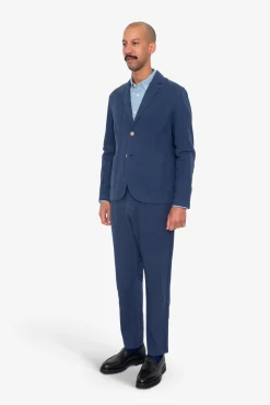 Cotton Linen Blazer - Soft Navy