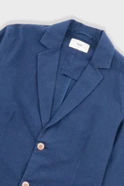 Cotton Linen Blazer - Soft Navy