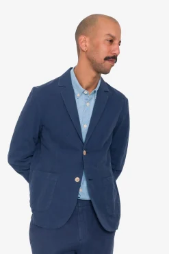 Cotton Linen Blazer - Soft Navy