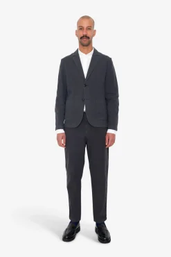 Cotton Linen Blazer - Soft Black