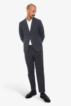 Cotton Linen Blazer - Soft Black