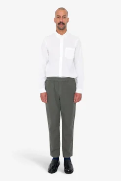 Cotton Linen Trouser - Dark Sage