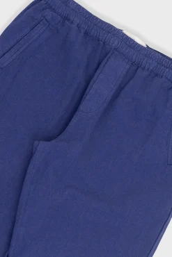 Cotton Linen Trouser - Deep Blue