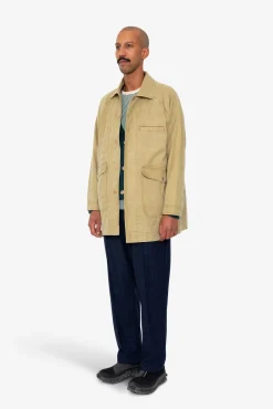 Detachable Liner Car Coat - Fossil Slub