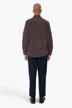 Direction Babycord Shirt - Black Grape