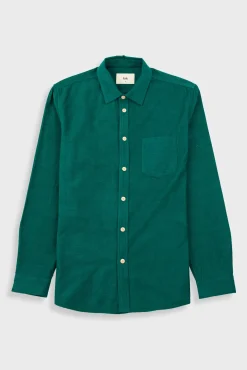 Direction Babycord Shirt - Phthalo Green