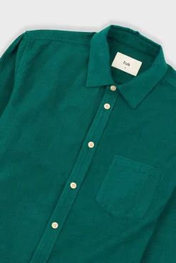 Direction Babycord Shirt - Phthalo Green