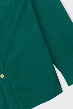 Direction Babycord Shirt - Phthalo Green