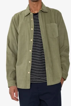 Direction Babycord Shirt - Olive