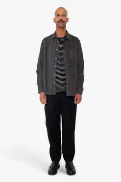 Direction Babycord Shirt - Charcoal