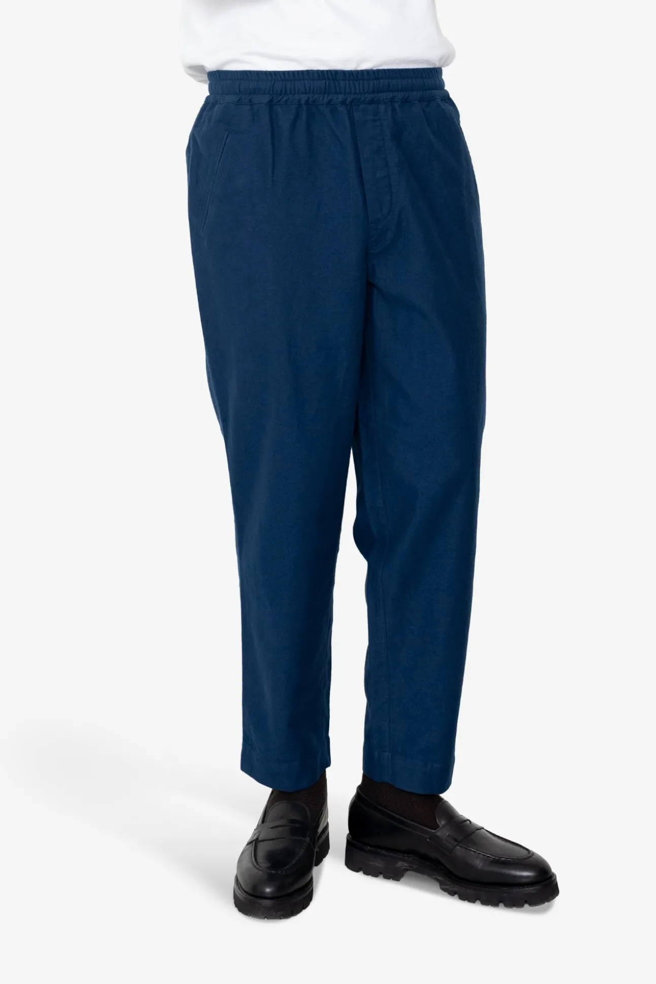 Drawcord Assembly Pant - Mid Blue Moleskin