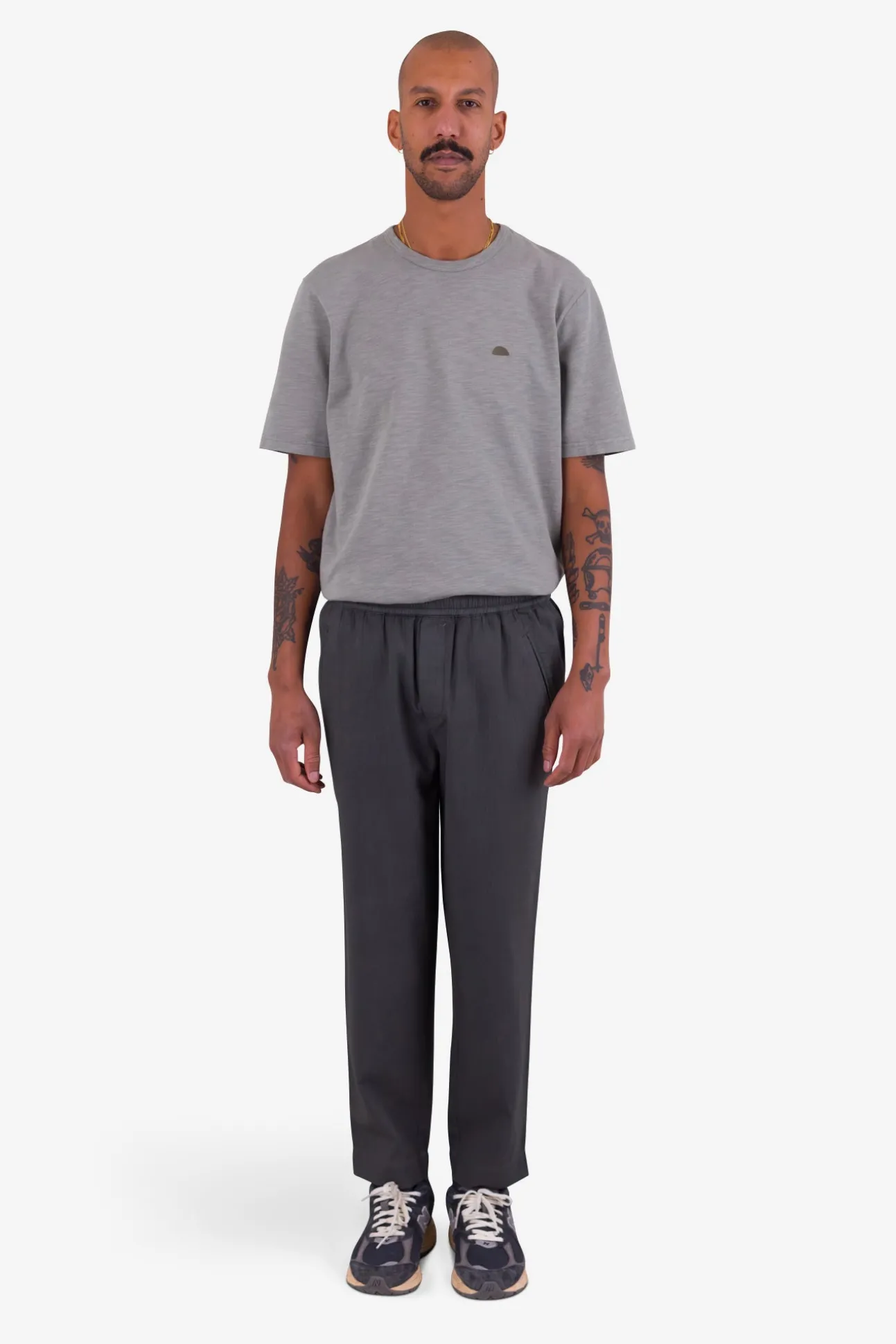 Drawcord Assembly Pant - Soft Black Herringbone