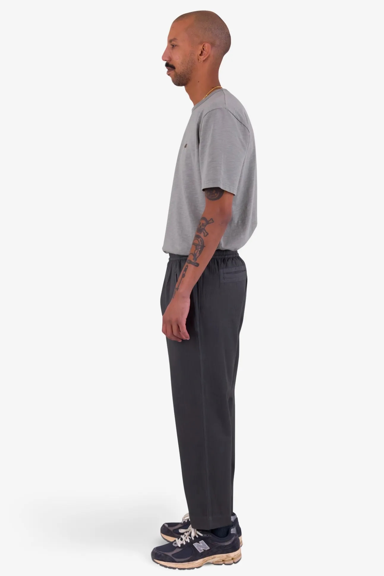 Drawcord Assembly Pant - Soft Black Herringbone