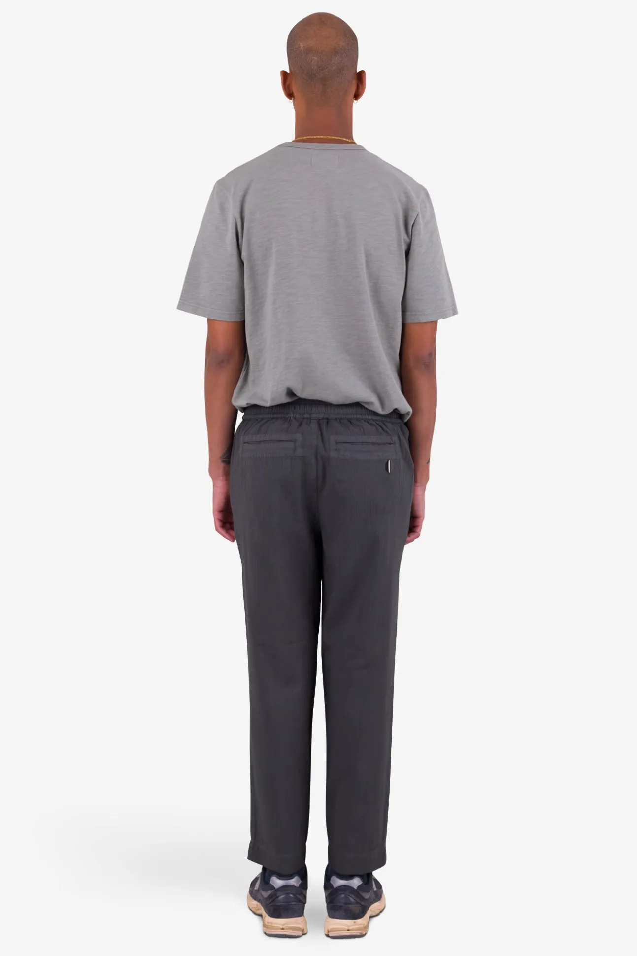 Drawcord Assembly Pant - Soft Black Herringbone