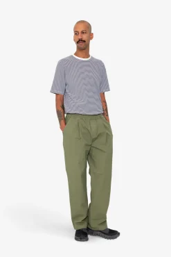 Drawcord Loose Trouser - Light Olive Ripstop