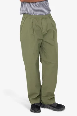 Drawcord Loose Trouser - Light Olive Ripstop