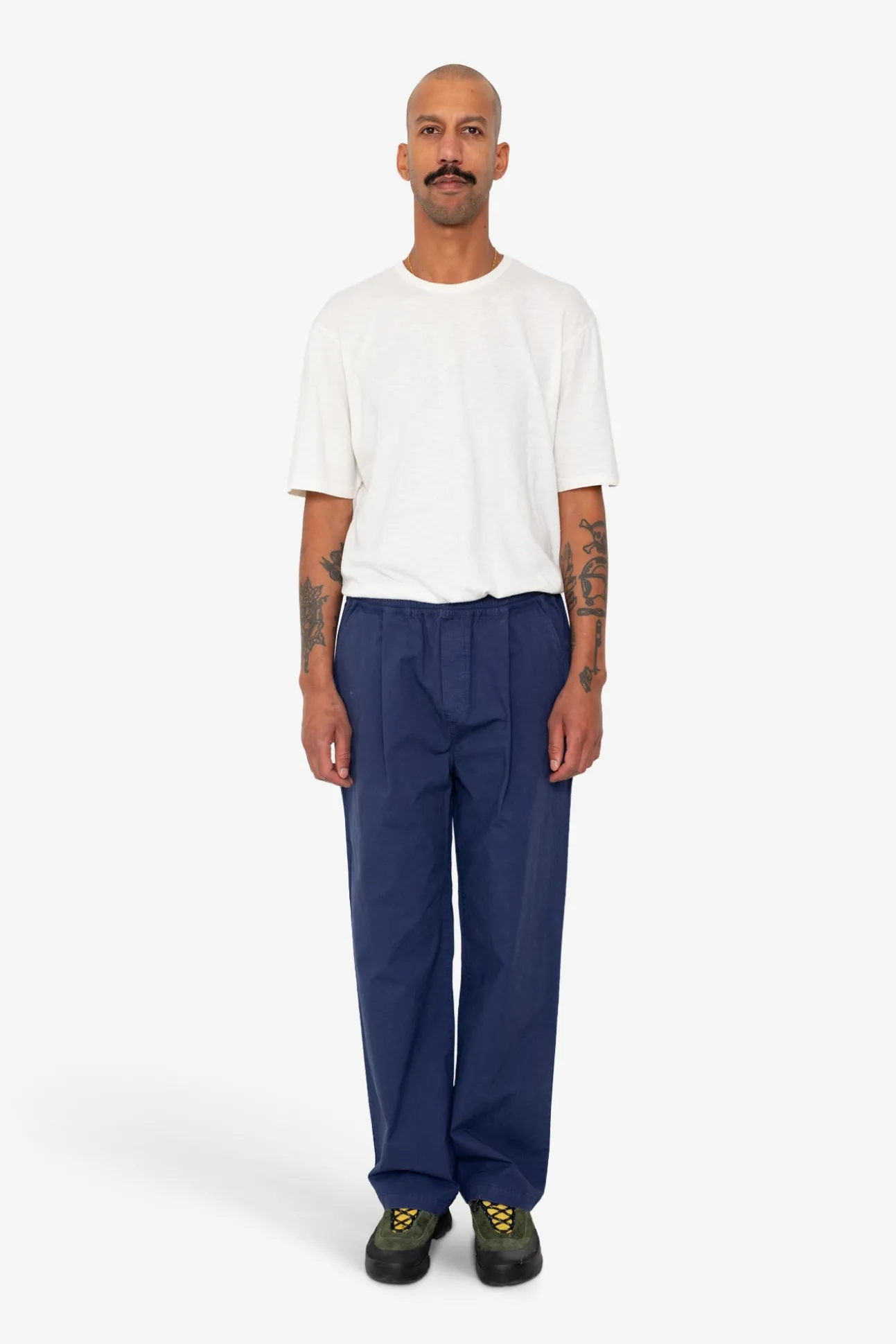 Drawcord Loose Trouser - Rich Navy Ripstop