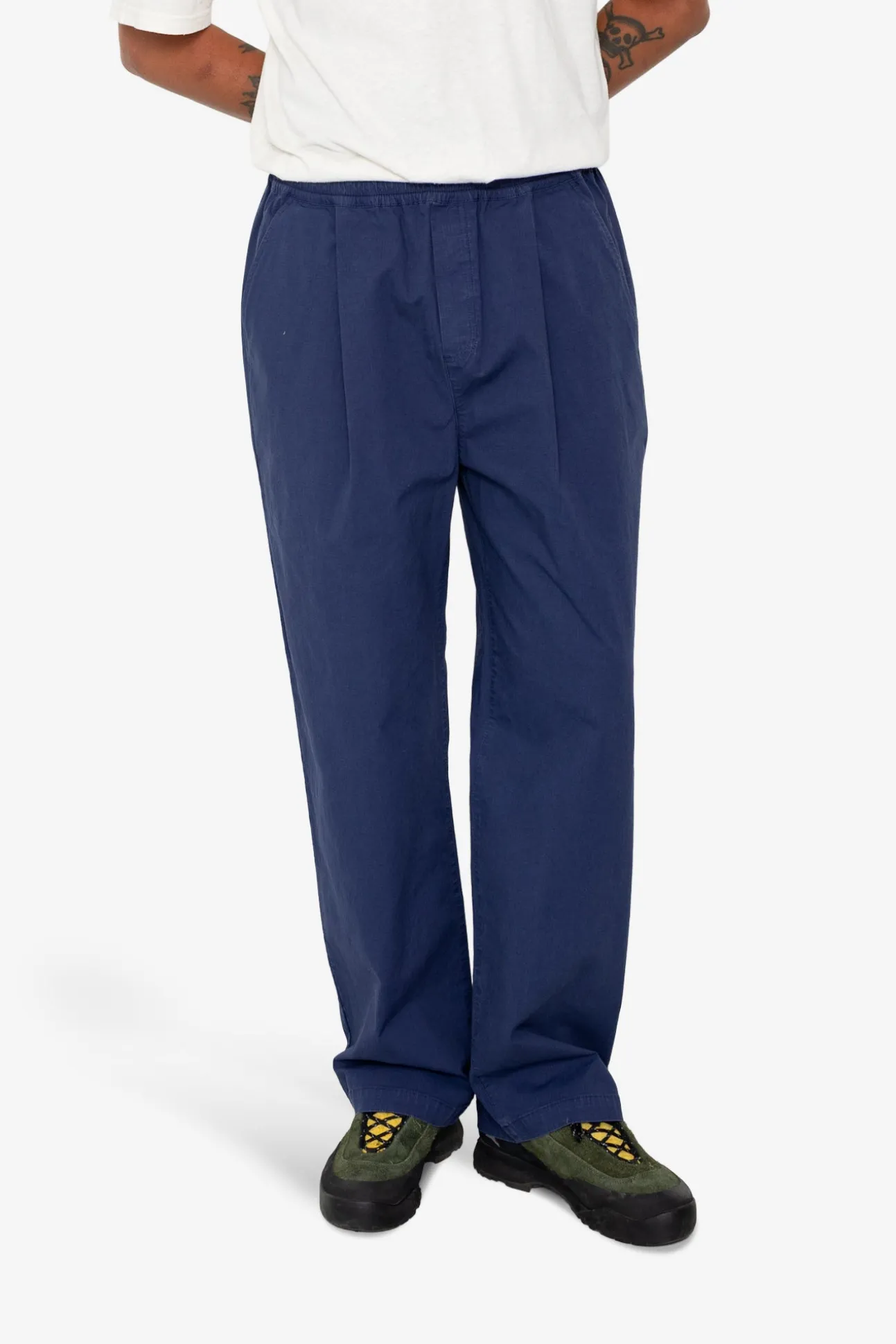 Drawcord Loose Trouser - Rich Navy Ripstop