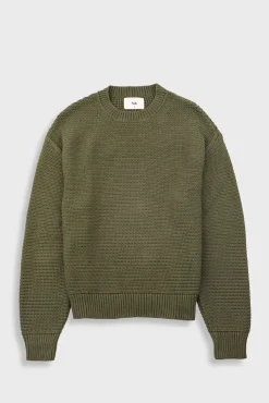 Drop Shoulder Crew - Olive