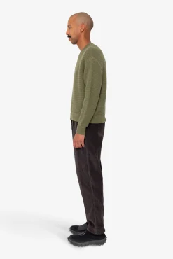 Drop Shoulder Crew - Olive
