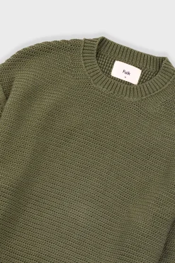 Drop Shoulder Crew - Olive
