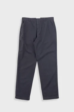 Fixed Waistband Cotton Linen Trouser - Soft Black