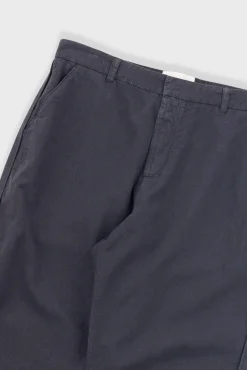 Fixed Waistband Cotton Linen Trouser - Soft Black