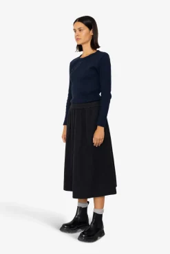 Full Seam Skirt - Black Small Basket Weave